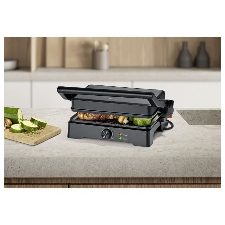 Grill SEVERIN - KG2391 - Surface de cuisson 28x17cm - Ouverture 180°C - 1800W