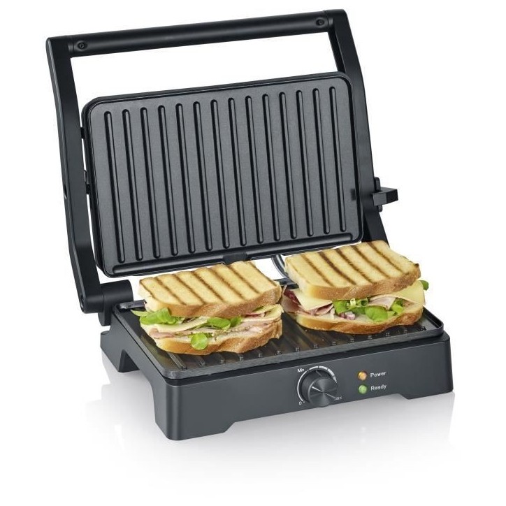 Grill SEVERIN - KG2391 - Surface de cuisson 28x17cm - Ouverture 180°C - 1800W