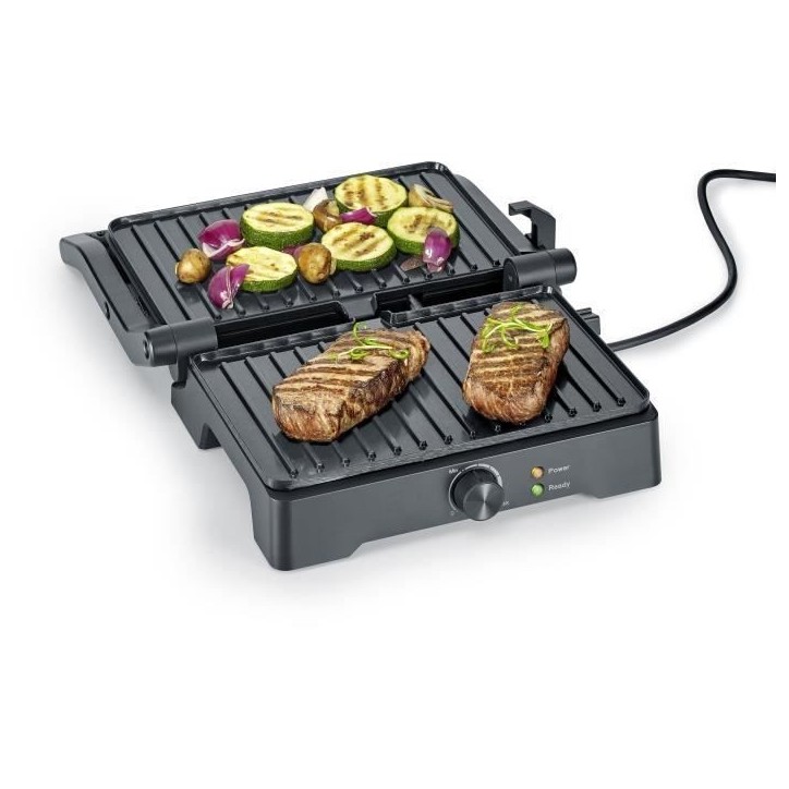 Grill SEVERIN - KG2391 - Surface de cuisson 28x17cm - Ouverture 180°C - 1800W