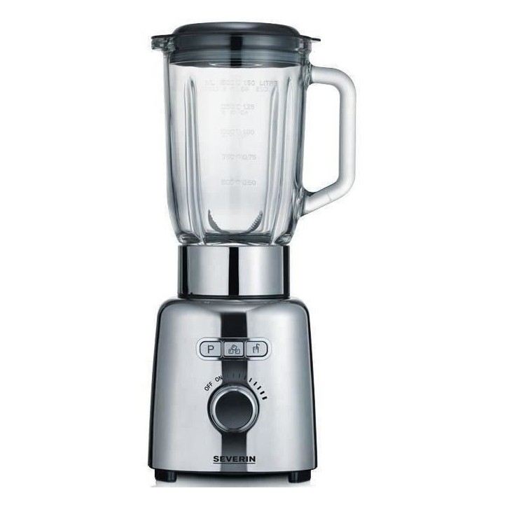 Blender- SEVERIN - SM3710 - 1000 W - Pichet en verre 1,5 L - Inox