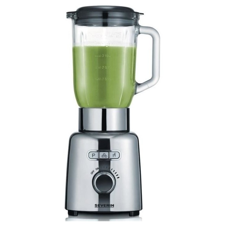 Blender- SEVERIN - SM3710 - 1000 W - Pichet en verre 1,5 L - Inox