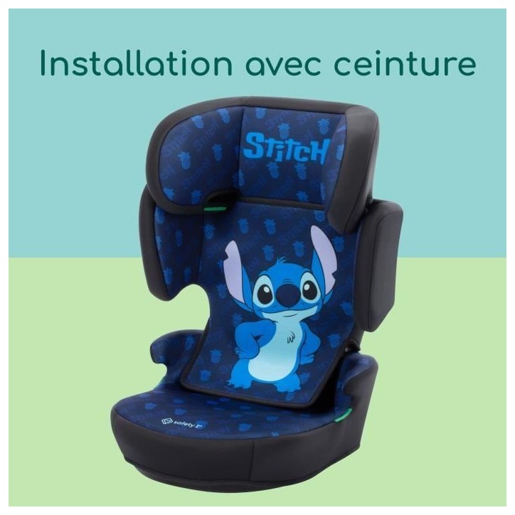 SAFETY 1st Disney© Siege auto Helia i-Safe i-Size Stitch, groupe 2/3, 3,5 ans a 10/12 ans, 15-36kg, Classic Stitch SAFETY 1st Disney© Siege auto Helia i-Safe i-Size Stitch, groupe 2/3, 3,5 ans a 10/12 ans, 15-36kg, Classic Stitch