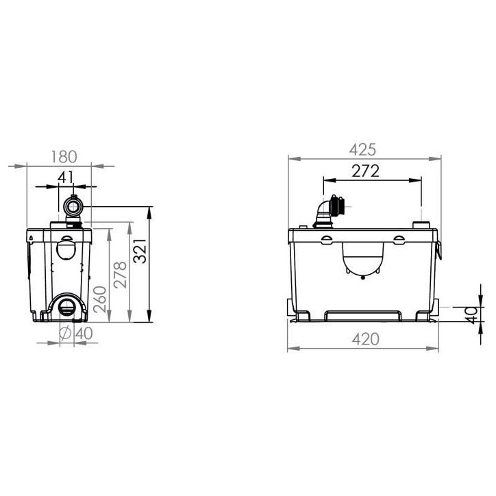 Pompe de relevage eaux grises - SFA Sanipompe Vite - Évacue les eaux usées, meme chaudes (75°C) Pompe de relevage eaux grises - SFA Sanipompe Vite - Évacue les eaux usées, meme chaudes (75°C)