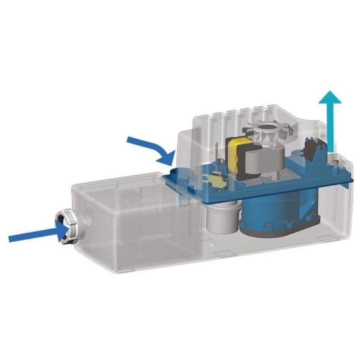 Pompe de relevage de condensats - SFA - Sanicondens Best Flat - Pour chaudiere au sol - 45 dBA - Neutralisation des condensats Pompe de relevage de condensats - SFA - Sanicondens Best Flat - Pour chaudiere au sol - 45 dBA - Neutralisation des condensats
