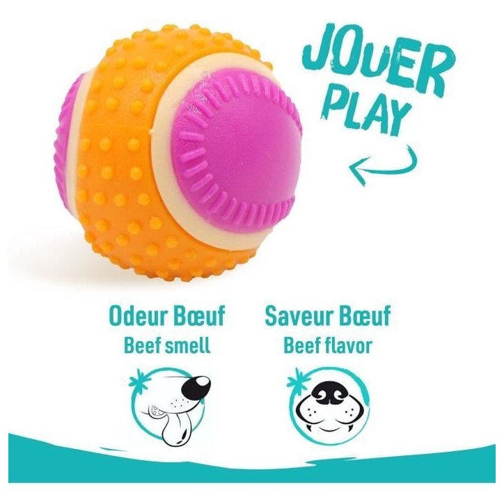 Balle pour chien - AIMÉ - 5 en 1 Saveur Boeuf
