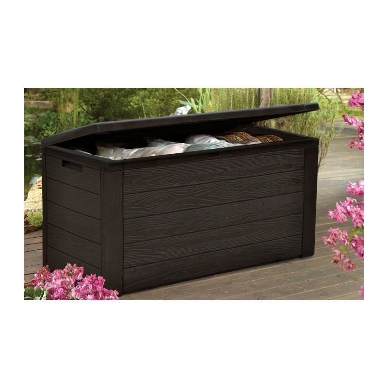 TOOD Malle / coffre de rangement en résine - 300 L - 120 x 46 x 58 cm TOOD Malle / coffre de rangement en résine - 300 L - 120 x 46 x 58 cm