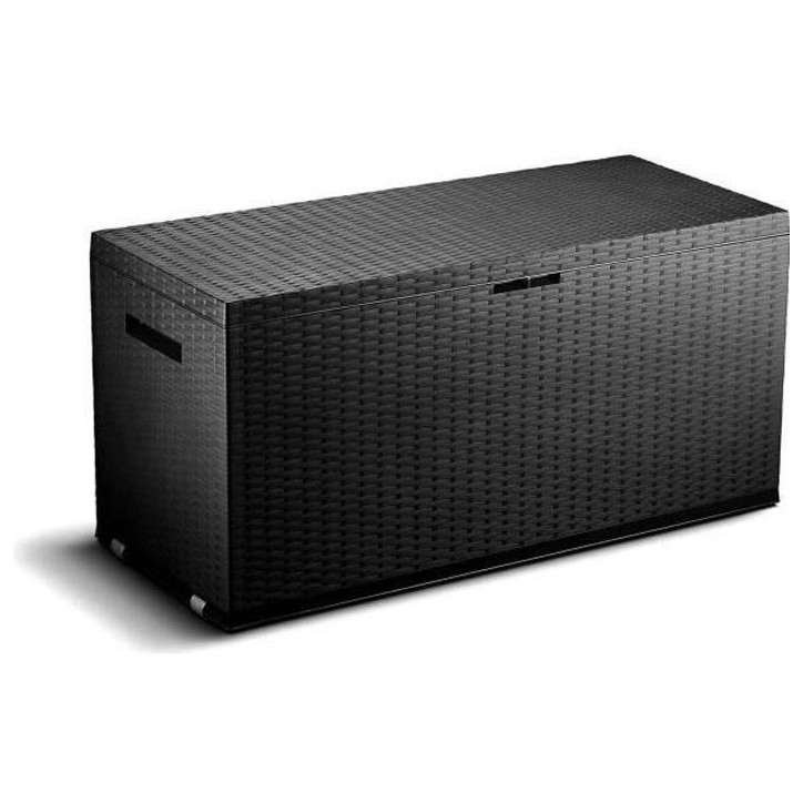 TOOD Malle / coffre de rangement en résine - 350 L - 120 x 52 x 60 cm - Gris anthracite TOOD Malle / coffre de rangement en résine - 350 L - 120 x 52 x 60 cm - Gris anthracite
