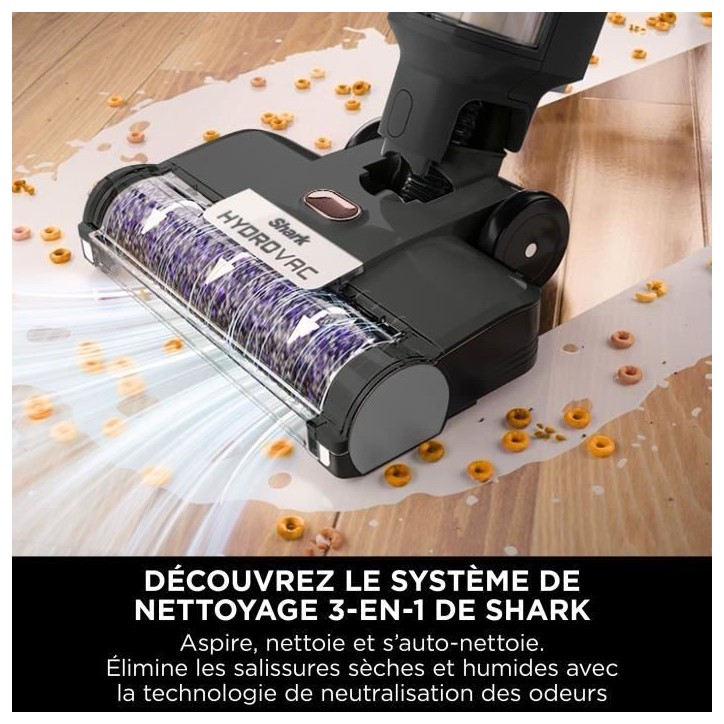 Shark HydroVac WD210EU - Aspirateur Laveur sans fil pour sols durs - Brosse rotative antimicrobienne Shark HydroVac WD210EU - Aspirateur Laveur sans fil pour sols durs - Brosse rotative antimicrobienne