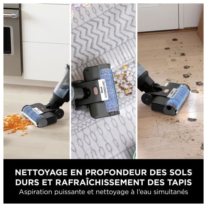 Shark HydroVac WD210EU - Aspirateur Laveur sans fil pour sols durs - Brosse rotative antimicrobienne Shark HydroVac WD210EU - Aspirateur Laveur sans fil pour sols durs - Brosse rotative antimicrobienne