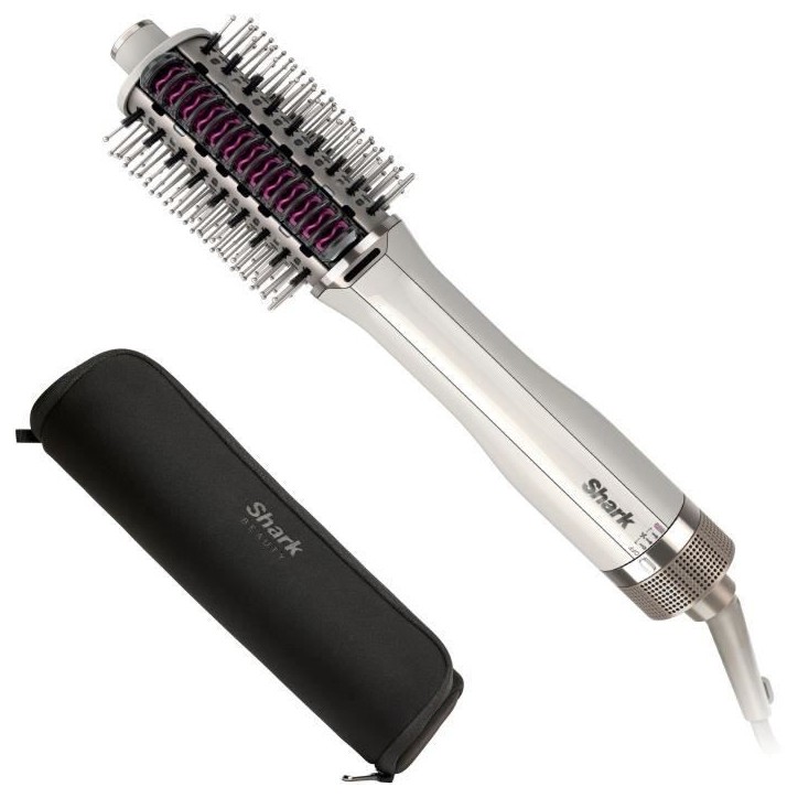 Brosse coiffante Shark Brosse chauffante et peigne lissant Shark SmoothStyle Blanc Argent Brosse coiffante Shark Brosse chauffante et peigne lissant Shark SmoothStyle Blanc Argent