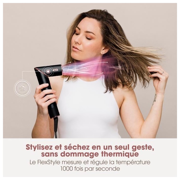 Seche-cheveux & styler soufflant 2 en 1- SHARK FLEXSTYLE - HD426EU - 3 accessoires - Noir et rose gold - 1400 W Seche-cheveux & styler soufflant 2 en 1- SHARK FLEXSTYLE - HD426EU - 3 accessoires - Noir et rose gold - 1400 W