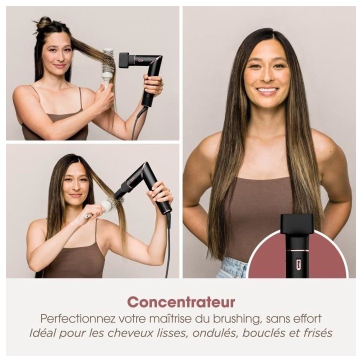 Seche-cheveux & styler soufflant 2 en 1- SHARK FLEXSTYLE - HD426EU - 3 accessoires - Noir et rose gold - 1400 W Seche-cheveux & styler soufflant 2 en 1- SHARK FLEXSTYLE - HD426EU - 3 accessoires - Noir et rose gold - 1400 W
