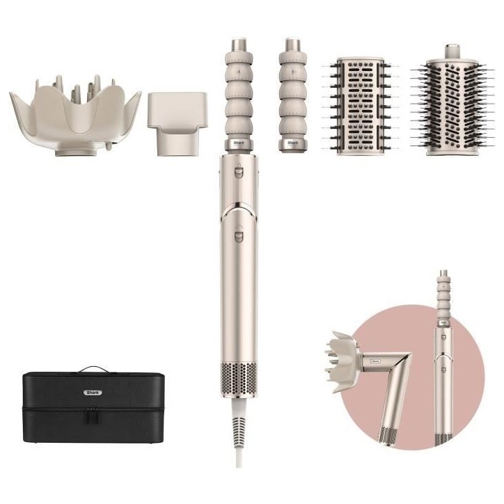 Seche-cheveux & styler 2 en 1 - SHARK FLEXSTYLE - HD446SLEU - 5 accessoires - Champagne - 1400 W- Edition 2024 Seche-cheveux & styler 2 en 1 - SHARK FLEXSTYLE - HD446SLEU - 5 accessoires - Champagne - 1400 W- Edition 2024
