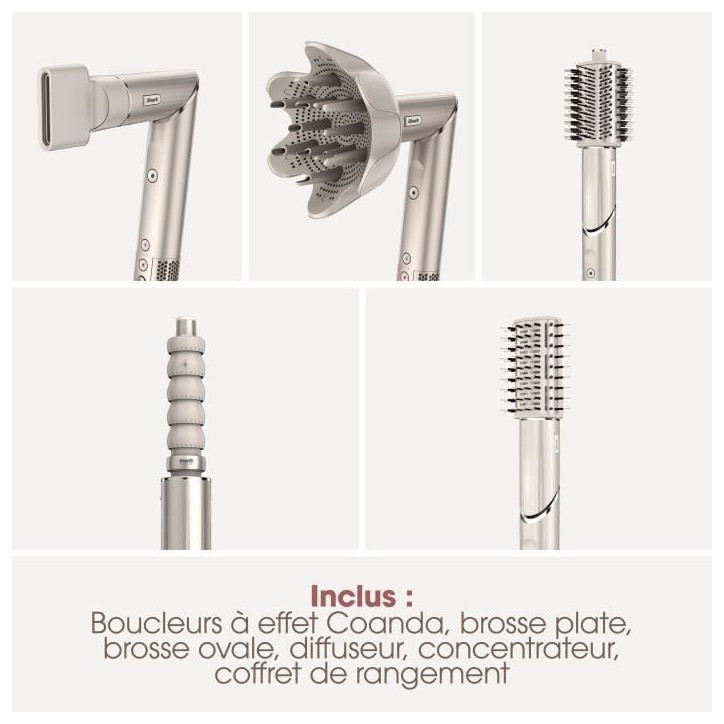 Seche-cheveux & styler 2 en 1 - SHARK FLEXSTYLE - HD446SLEU - 5 accessoires - Champagne - 1400 W- Edition 2024 Seche-cheveux & styler 2 en 1 - SHARK FLEXSTYLE - HD446SLEU - 5 accessoires - Champagne - 1400 W- Edition 2024