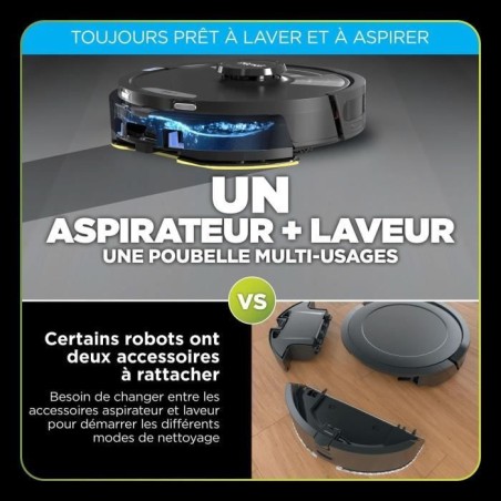 Shark Matrix Plus RV2620WAEU - Robot Aspirateur et Laveur auto-vidant 2-en-1 - Nettoie les coins et les angles - Couverture opti