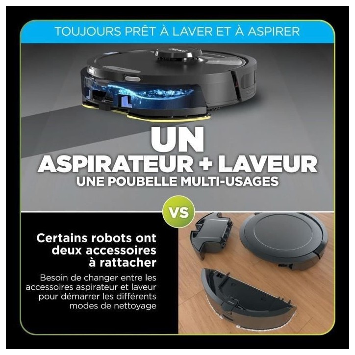 Shark Matrix Plus RV2620WAEU - Robot Aspirateur et Laveur auto-vidant 2-en-1 - Nettoie les coins et les angles - Couverture opti Shark Matrix Plus RV2620WAEU - Robot Aspirateur et Laveur auto-vidant 2-en-1 - Nettoie les coins et les angles - Couverture opti