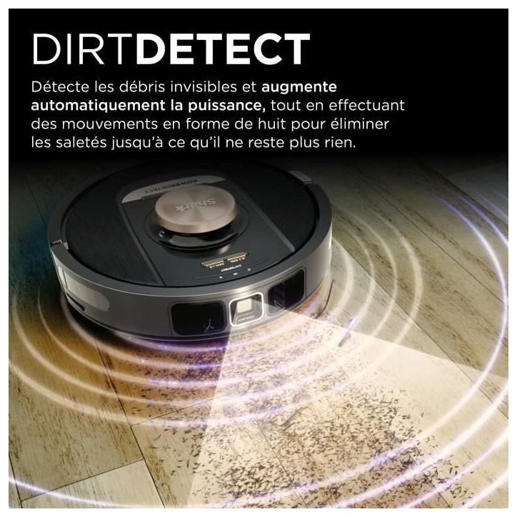 Shark PowerDetect RV2820VEEU - Robot Aspirateur a vidage automatique avec navigation 3D et LiDAR
