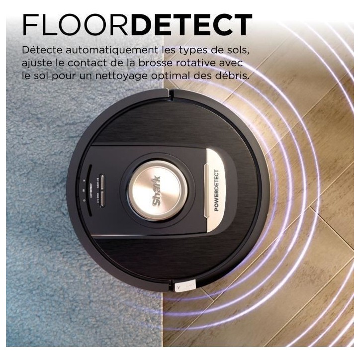 Shark PowerDetect RV2820VEEU - Robot Aspirateur a vidage automatique avec navigation 3D et LiDAR