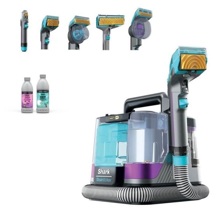 SHARK PX250EUT StainStriker Détacheur HairPro Pet - Moquettes, tapis, meubles, escaliers les voitures - 450W - 1,2 L - 1,26 m SHARK PX250EUT StainStriker Détacheur HairPro Pet - Moquettes, tapis, meubles, escaliers les voitures - 450W - 1,2 L - 1,26 m