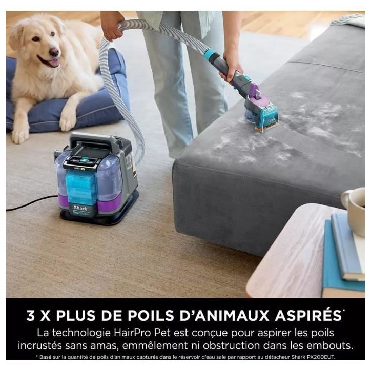 SHARK PX250EUT StainStriker Détacheur HairPro Pet - Moquettes, tapis, meubles, escaliers les voitures - 450W - 1,2 L - 1,26 m SHARK PX250EUT StainStriker Détacheur HairPro Pet - Moquettes, tapis, meubles, escaliers les voitures - 450W - 1,2 L - 1,26 m