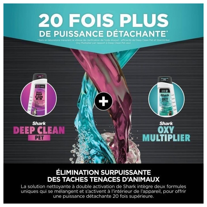 Pack de solutions nettoyantes SHARK StainStriker Pet - 946 ml/473 ml Pack de solutions nettoyantes SHARK StainStriker Pet - 946 ml/473 ml
