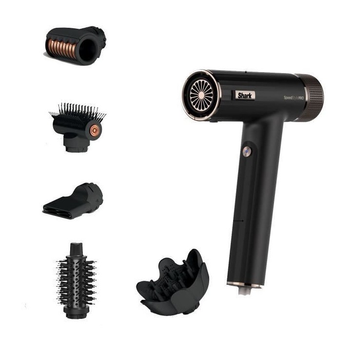 Seche-cheveux - Shark - HD752EU - SpeedStyle Pro 5-en-1 - Diffuseur Defrizz Fast - 1750 W Seche-cheveux - Shark - HD752EU - SpeedStyle Pro 5-en-1 - Diffuseur Defrizz Fast - 1750 W