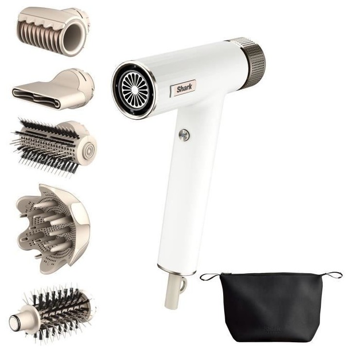 Seche-cheveux - SHARK - SpeedStyle HD352EU - Boucleur & RapidGloss - Séchage rapide - Etui de rangement - 1700 W