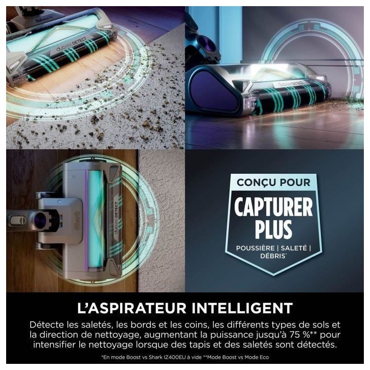 Aspirateur Balai - Shark Power Detect IP3251EUT - Base de vidage automatique - 2L - 70 min autonomie Aspirateur Balai - Shark Power Detect IP3251EUT - Base de vidage automatique - 2L - 70 min autonomie