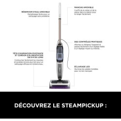 Shark SteamPickUp SD200EU - Balai Vapeur 3-en-1 pour sols durs - Sépa