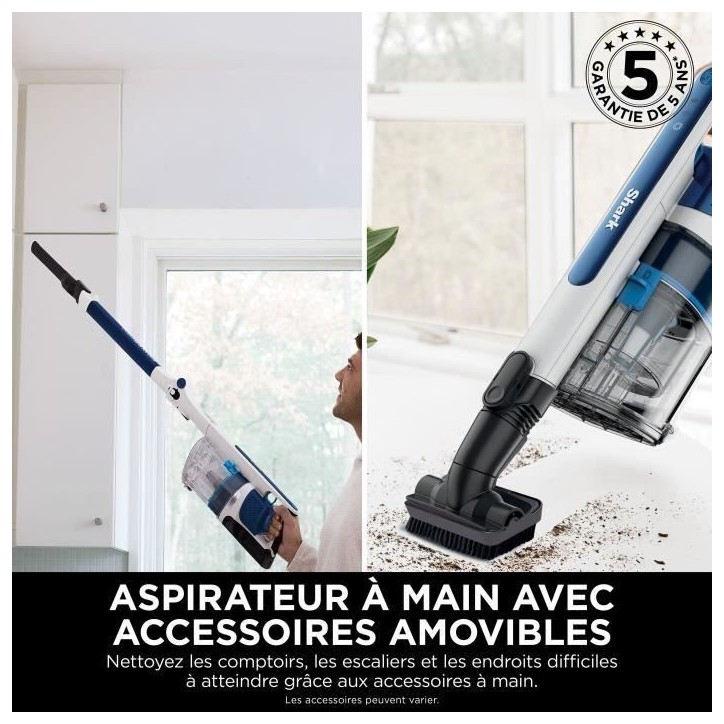 SHARK PowerPro IZ380EU - Aspirateur Balai sans fil - Léger et Flexible - Technologie FloorDetect - Anti-emmelement