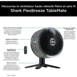 Ventilateur de table - SHARK - FA150EU - Avec ou sans fil - FlexBreeze