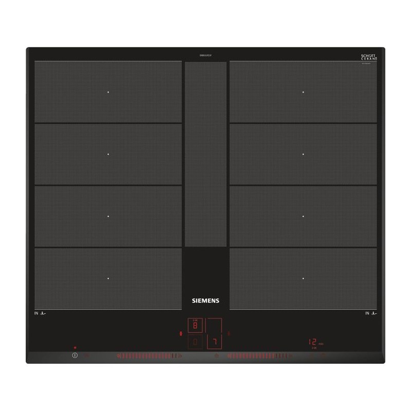 Table induction - SIEMENS - IQ700 - 4 foyers - 60 cm - Noir - Dual Lig Table induction - SIEMENS - IQ700 - 4 foyers - 60 cm - Noir - Dual Lig