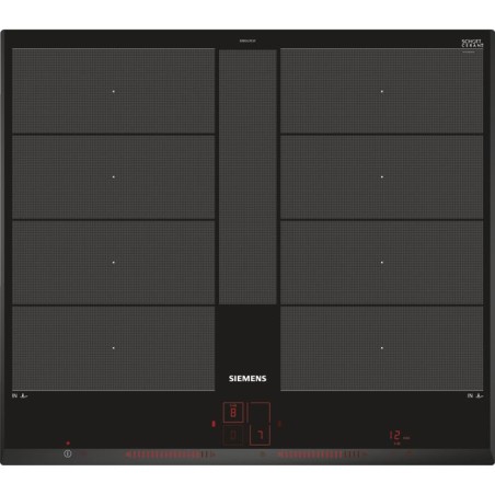 Table induction - SIEMENS - IQ700 - 4 foyers - 60 cm - Noir - Dual Lig