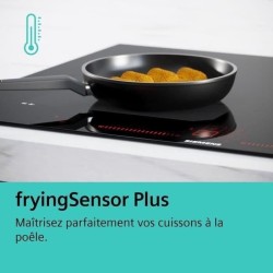 Table induction - SIEMENS - IQ700 - 4 foyers - 60 cm - Noir - Dual Lig