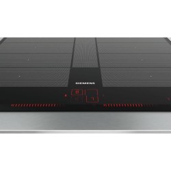 Table induction - SIEMENS - IQ700 - 4 foyers - 60 cm - Noir - Dual Lig