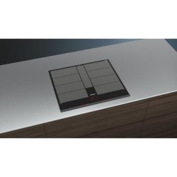 Table induction - SIEMENS - IQ700 - 4 foyers - 60 cm - Noir - Dual Lig