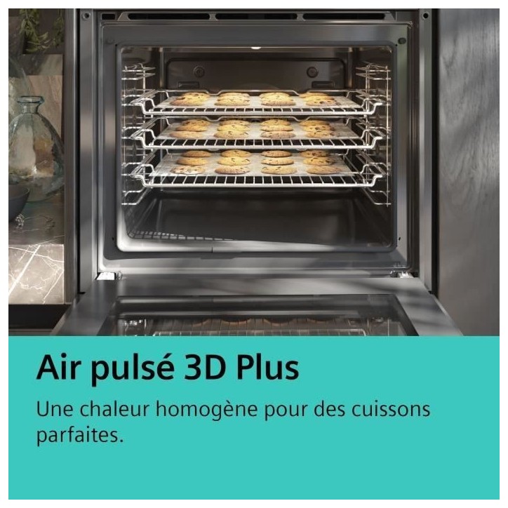 Four pyrolyse - SIEMENS IQ300 - HB574ABR3F - Noir - 7 modes de cuisson - 59,5 x 59,4 x 54,8 cm Four pyrolyse - SIEMENS IQ300 - HB574ABR3F - Noir - 7 modes de cuisson - 59,5 x 59,4 x 54,8 cm