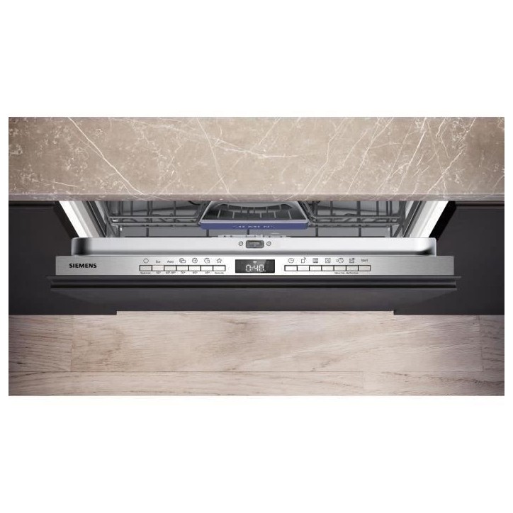Lave-vaisselle tout encastrable SIEMENS SN63HX10VF iQ300 - 14 couverts - 46 dB - tiroir a couverts - 6 programmes Lave-vaisselle tout encastrable SIEMENS SN63HX10VF iQ300 - 14 couverts - 46 dB - tiroir a couverts - 6 programmes