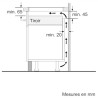 Table induction 60 cm - Bosch Série 2 - 3 foyers - Noir - Touch Selec