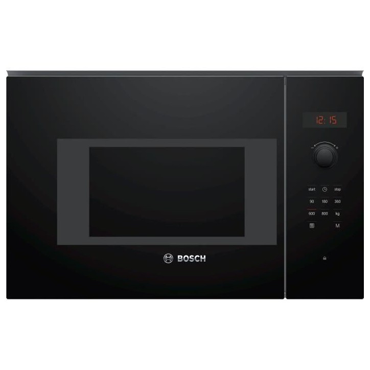 Micro-ondes simple encastrable -BOSCH SER4 - BFL523MB1F - Noir - 7 programmes auto - 38,2 x 59,4 x 31,7 cm