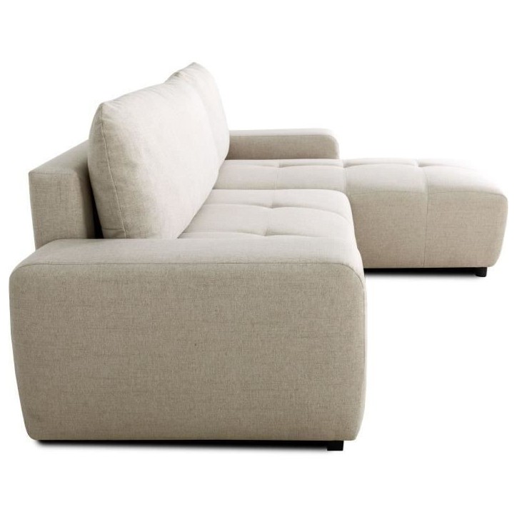 Canapé d'angle convertible réversible - 3 places - SIERRA - Avec coffre - Tissu Beige - 243 x 160 x 82 cm Canapé d'angle convertible réversible - 3 places - SIERRA - Avec coffre - Tissu Beige - 243 x 160 x 82 cm