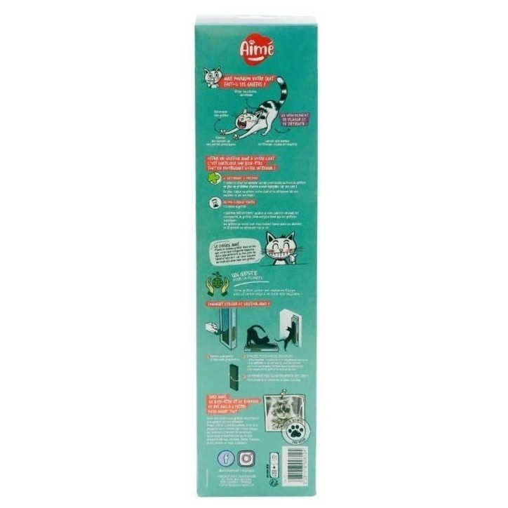 Griffoire en carton - AIMÉ - Pour Chat, Planche a Gratter Double face Super Résistant et Longue Durée, Senteur Herbe a Chat Griffoire en carton - AIMÉ - Pour Chat, Planche a Gratter Double face Super Résistant et Longue Durée, Senteur Herbe a Chat