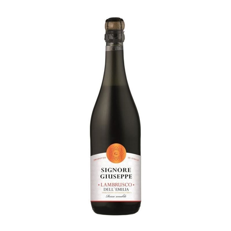 Lambrusco Rouge - Signore Giuseppe - Vin pétillant - 75 cl Lambrusco Rouge - Signore Giuseppe - Vin pétillant - 75 cl