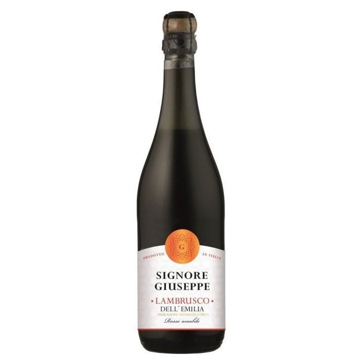 Lambrusco Rouge - Signore Giuseppe - Vin pétillant - 75 cl Lambrusco Rouge - Signore Giuseppe - Vin pétillant - 75 cl