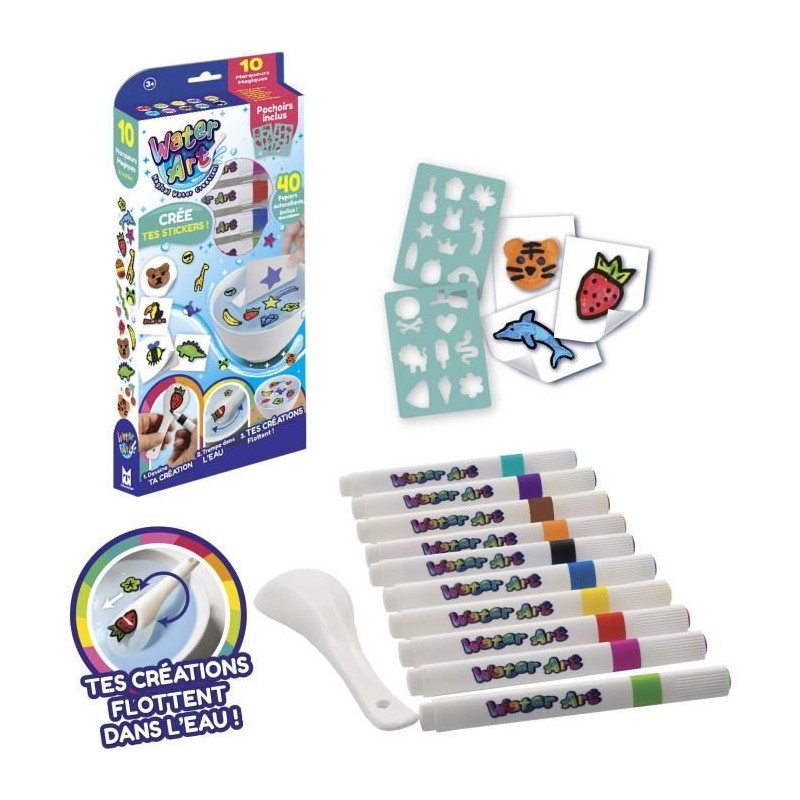 Kit Water Art - SILVERLIT - Avec autocollants - Des 3 ans Kit Water Art - SILVERLIT - Avec autocollants - Des 3 ans