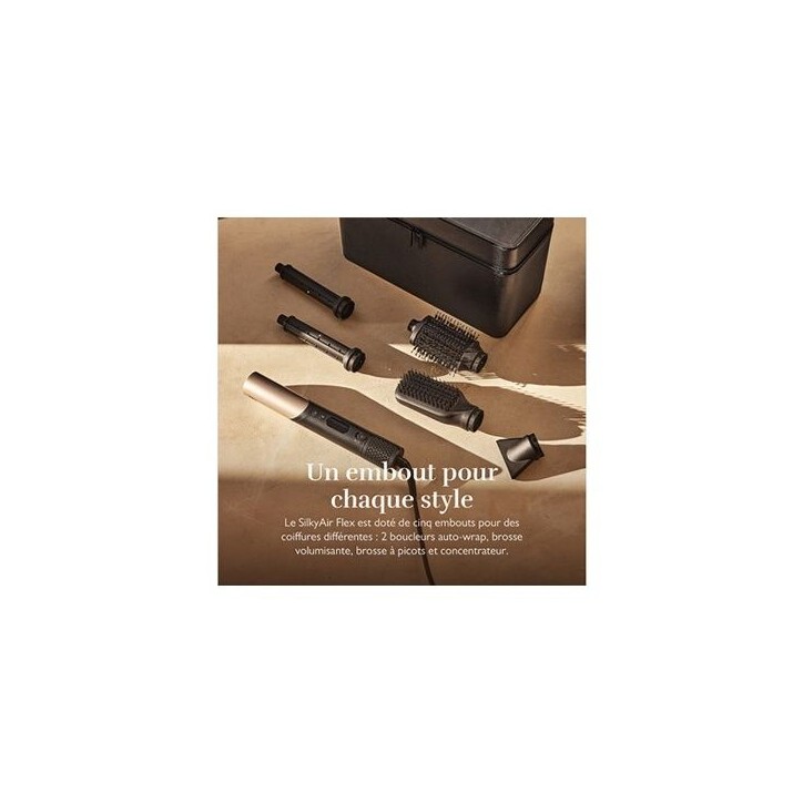 Multi-styler et seche-cheveux SILK'N SilkyAir Flex - Silencieux 80 dB - Bras rotatif - 5 accessoires Multi-styler et seche-cheveux SILK'N SilkyAir Flex - Silencieux 80 dB - Bras rotatif - 5 accessoires