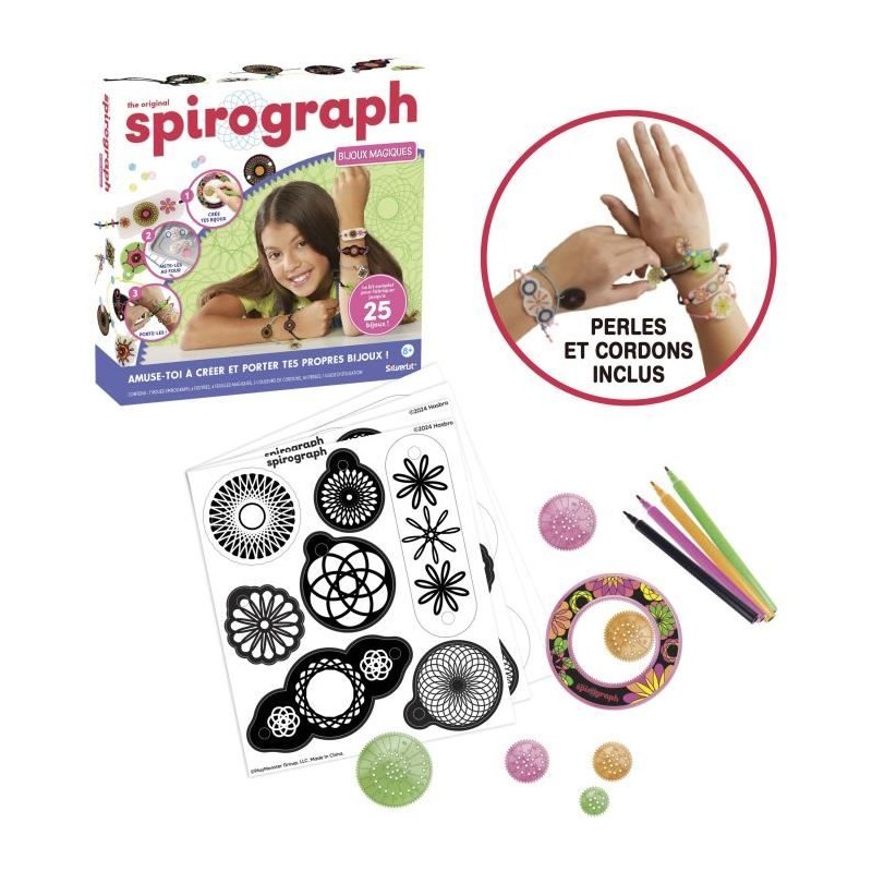 Coffret Bijoux magiques - SILVERLIT - SPIROGRAPH - Jusqu'a 25 charms - Coffret Bijoux magiques - SILVERLIT - SPIROGRAPH - Jusqu'a 25 charms -