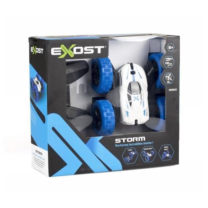 Voiture Télécommandée EXOST New Storm - Cascades Assurées - Couleur Aléatoire Bleu ou Vert - 15cm Voiture Télécommandée EXOST New Storm - Cascades Assurées - Couleur Aléatoire Bleu ou Vert - 15cm