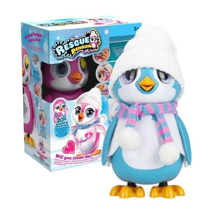 Pingouin interactif bleu - SILVERLIT - RESCUE PENGUIN - 20 émotions - Pack unboxing inclus Pingouin interactif bleu - SILVERLIT - RESCUE PENGUIN - 20 émotions - Pack unboxing inclus