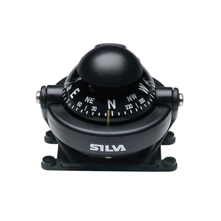 Compas bateau - SILVA - C58 - Éclairage 12V - Étrier de montage - Navigation nocturne